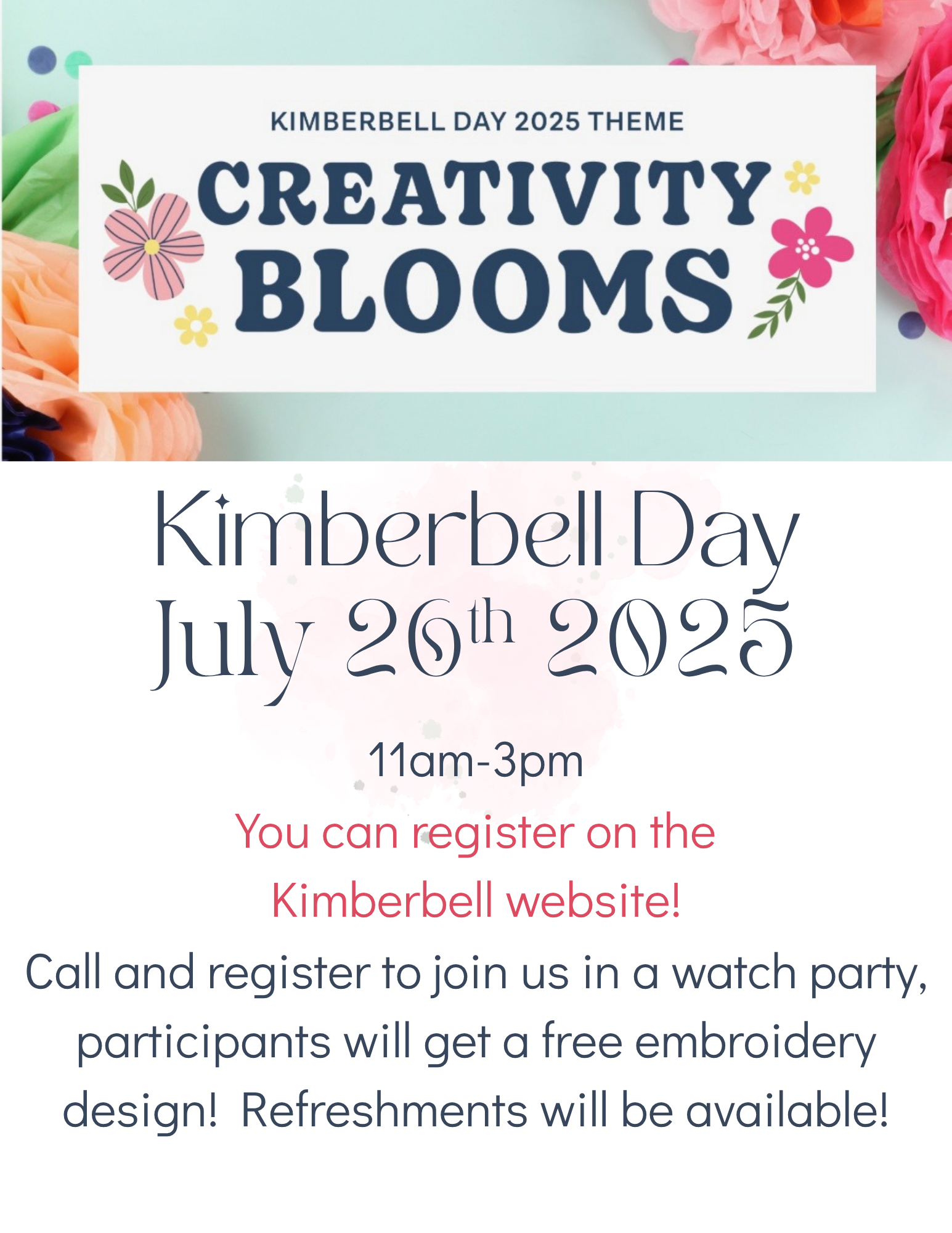 Kimberbell Day July 26th 2025