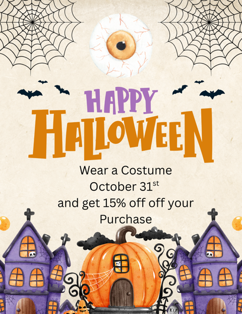 Wear a Costume Today and get 15 off off your Purchase 2